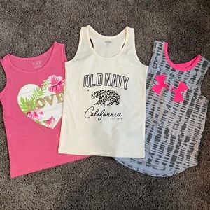 Old Navy Under Armor tank tops - size 6